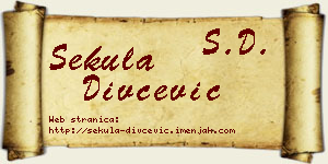 Sekula Divčević vizit kartica